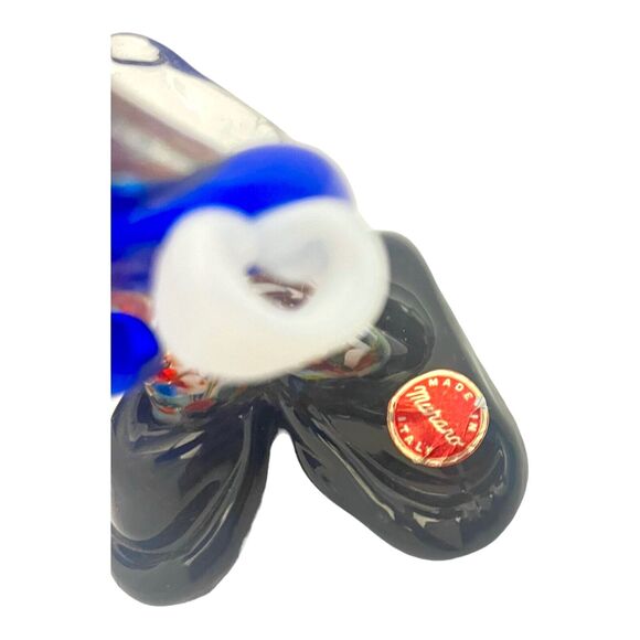 Murano Italy Art Glass 7.5" CLOWN FIGURINE Bow Tie Fratelli Pitau Sculpture Tag! - Picture 6 of 7